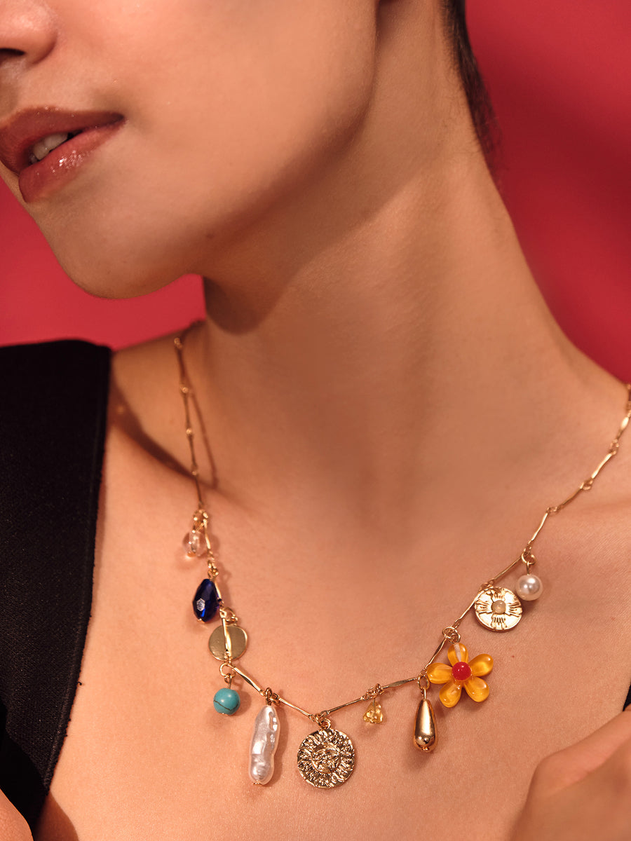 Glowing Flower Necklace