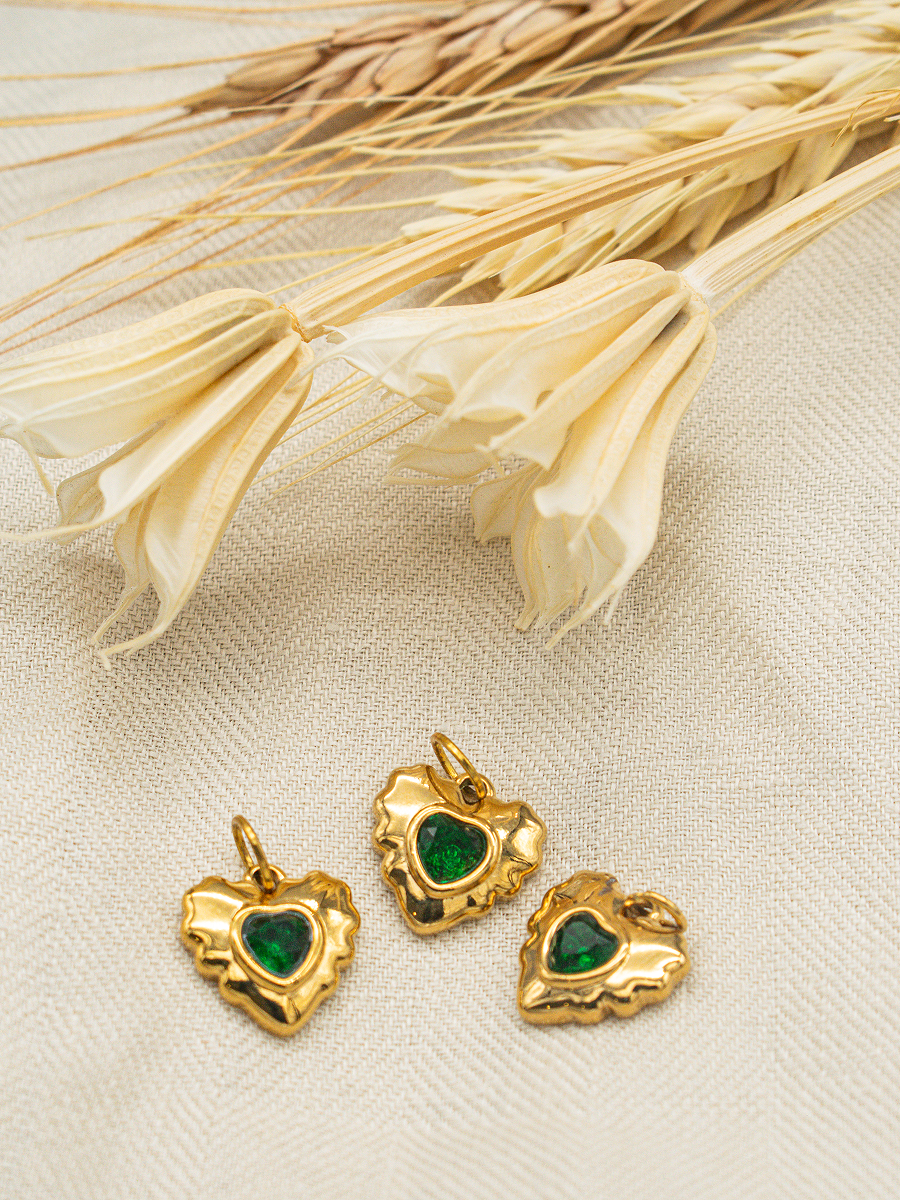 Emerald Heart Charm