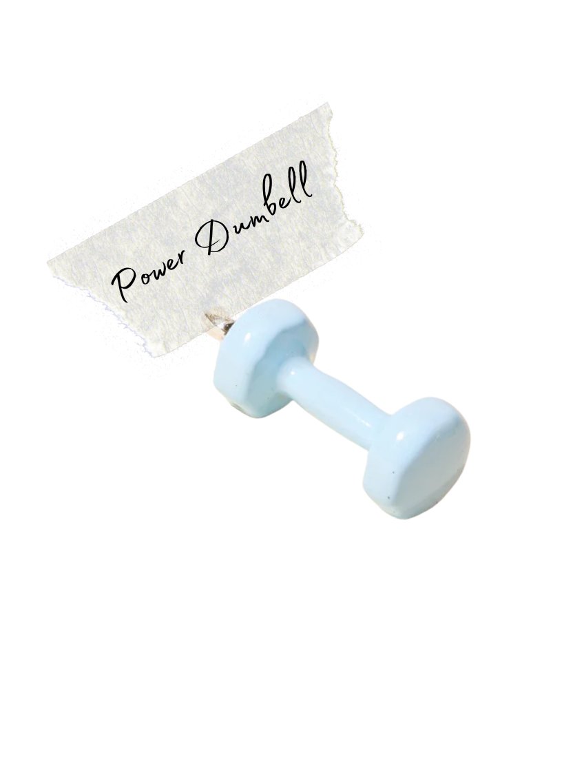 Blue Power Dumbbell Charm
