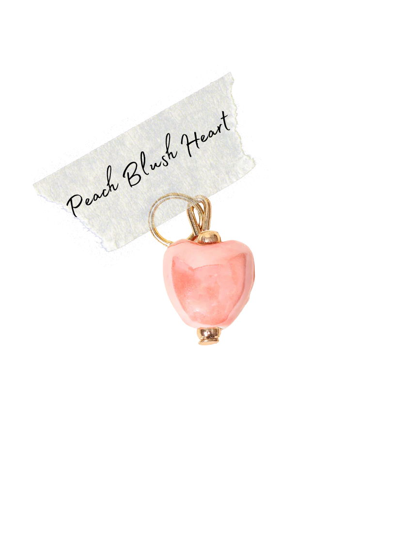Peach Blush Heart Charm