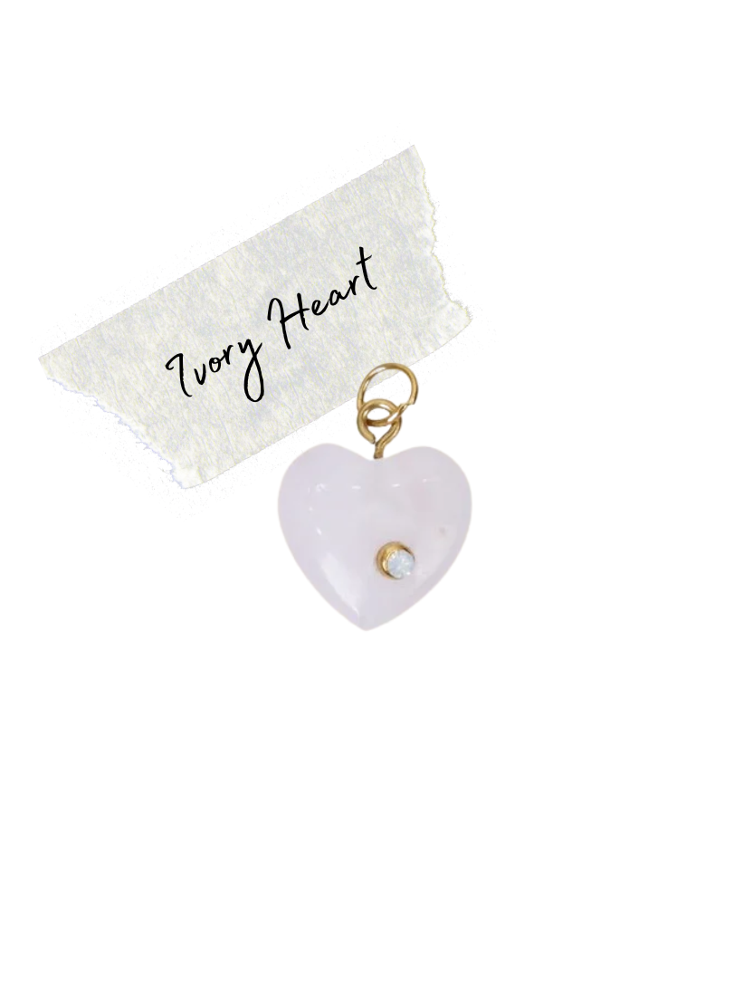 Ivory Heart Charm