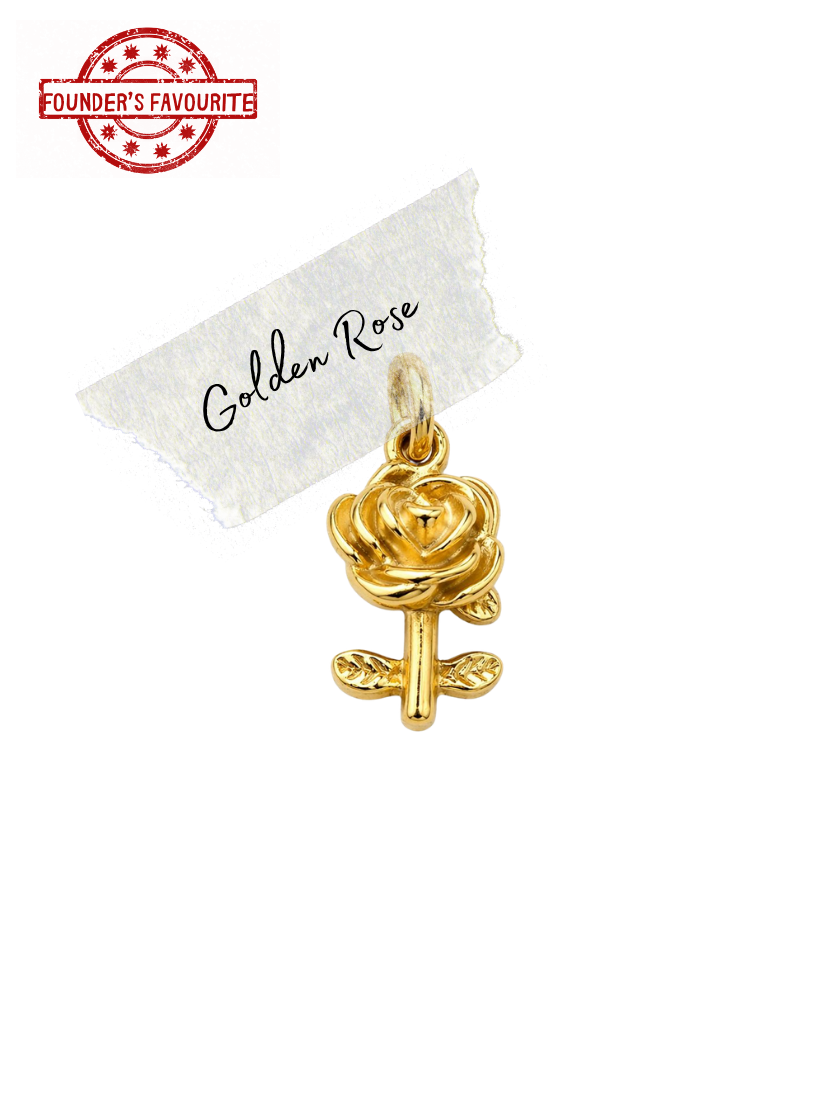 Golden Rose Charm