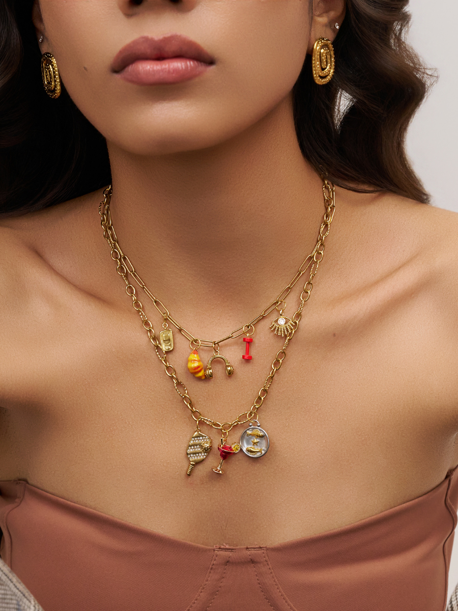 Midnight Party Charm Necklace