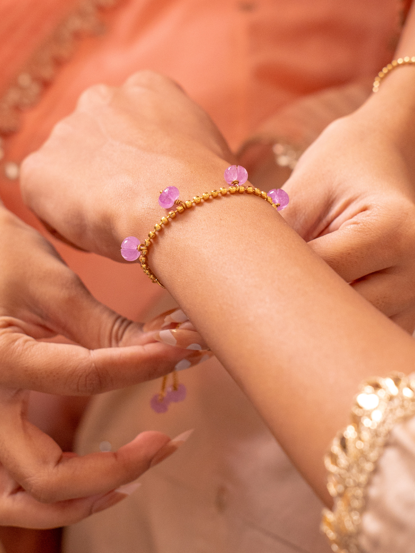 Lilac Quartz Sister Bracelet Rakhi