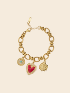 Royal Flame Heart Charm