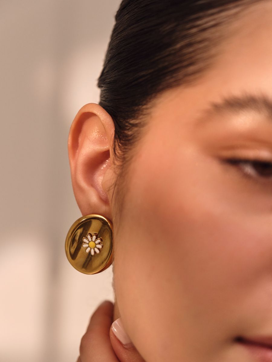 Flora Medallion Studs