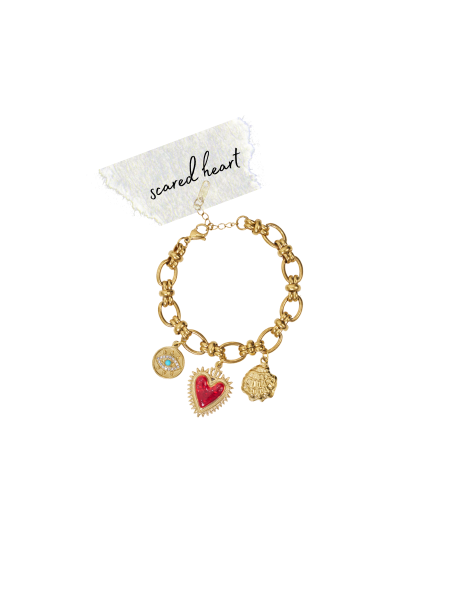 Royal Flame Heart Charm