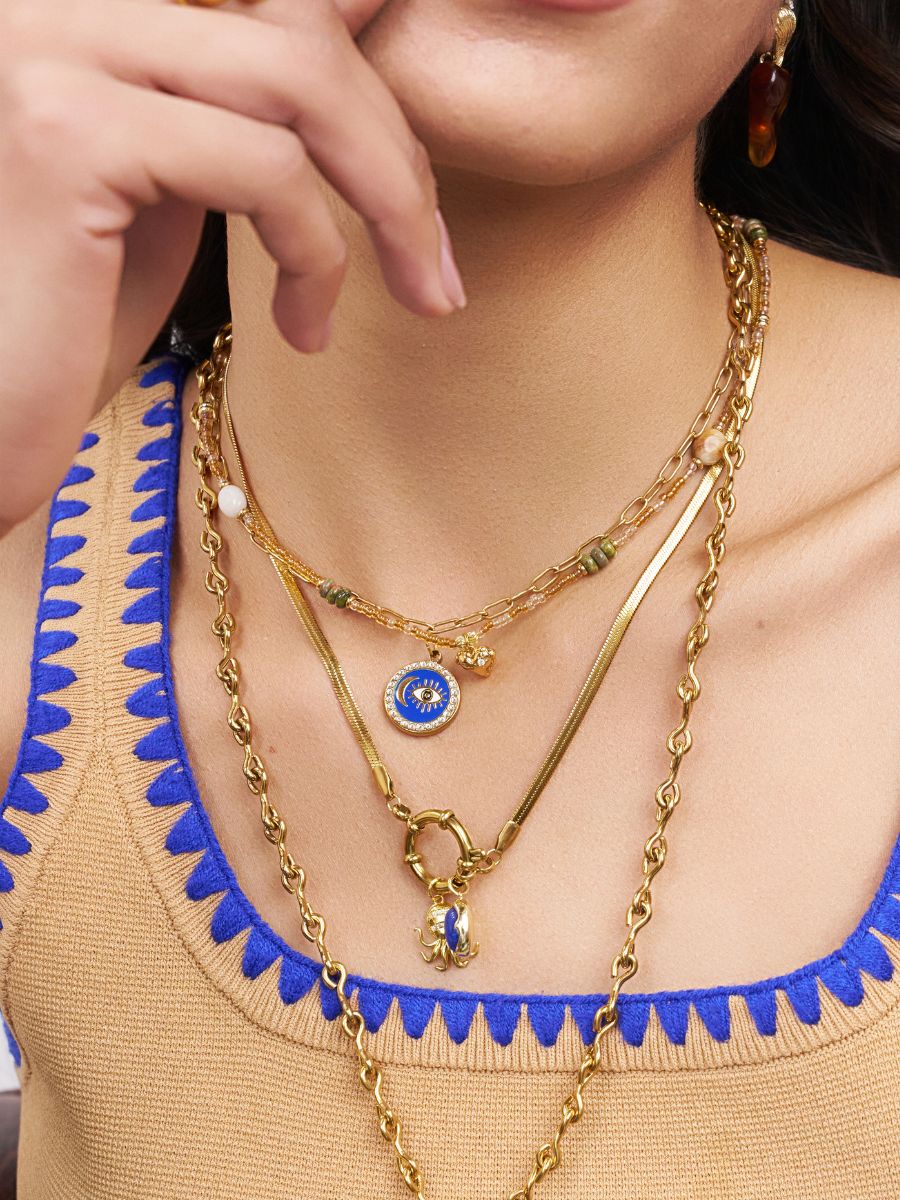 Stoned octopus charm