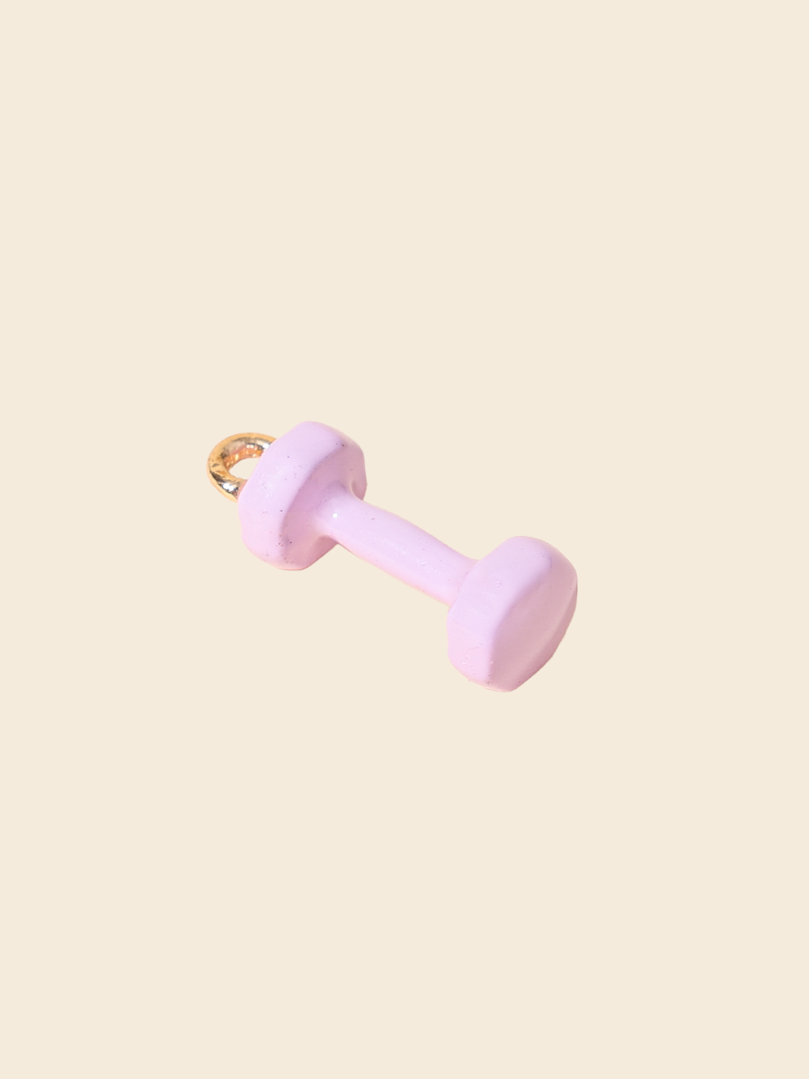 Purple Strength Dumbbell Charm