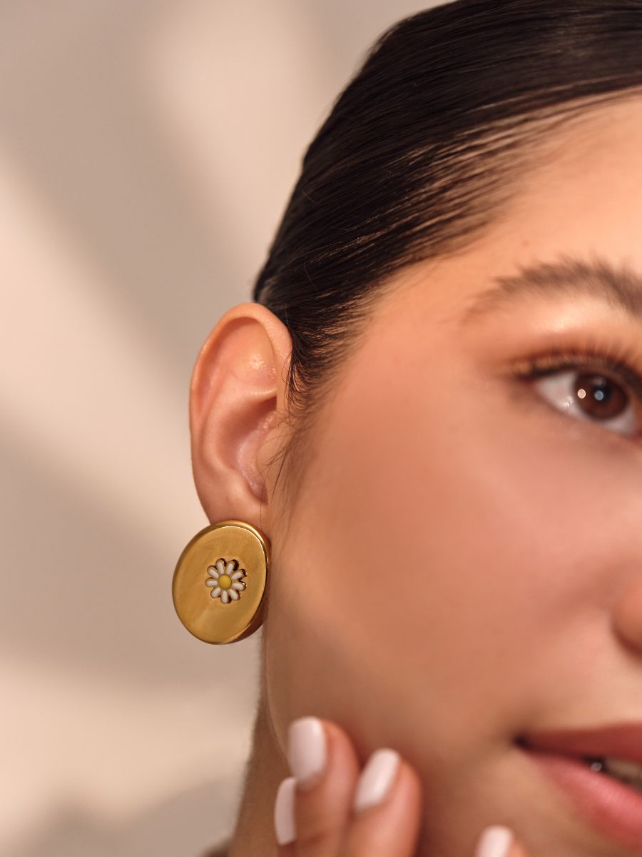 Flora Medallion Studs