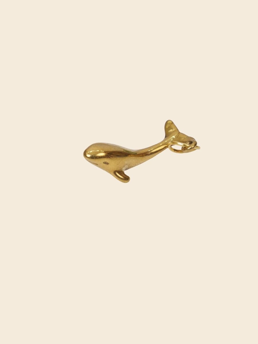 Golden Whale Charm