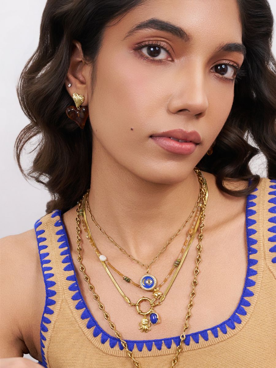 Stoned octopus charm