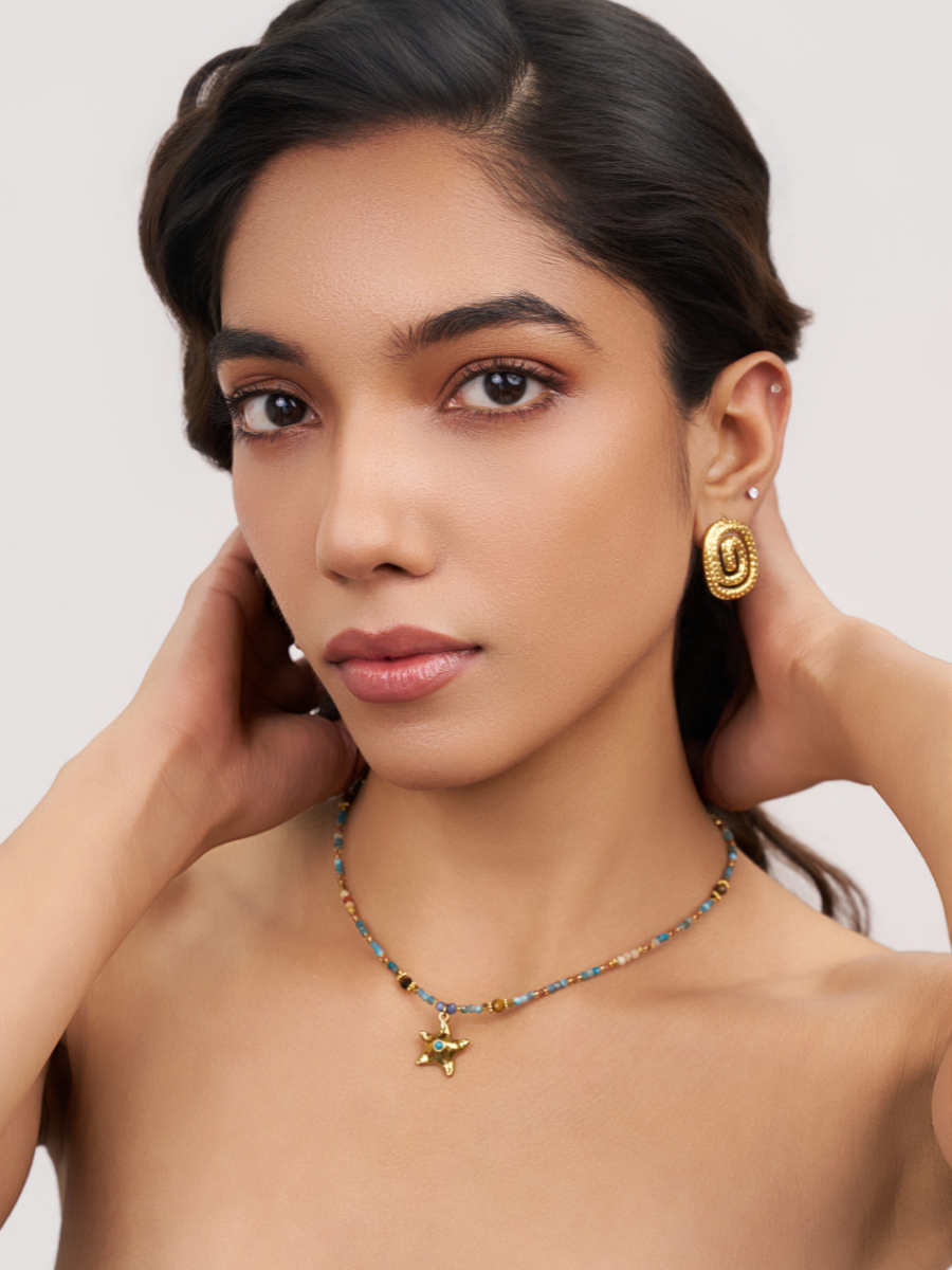 Star Bead Charm Necklace