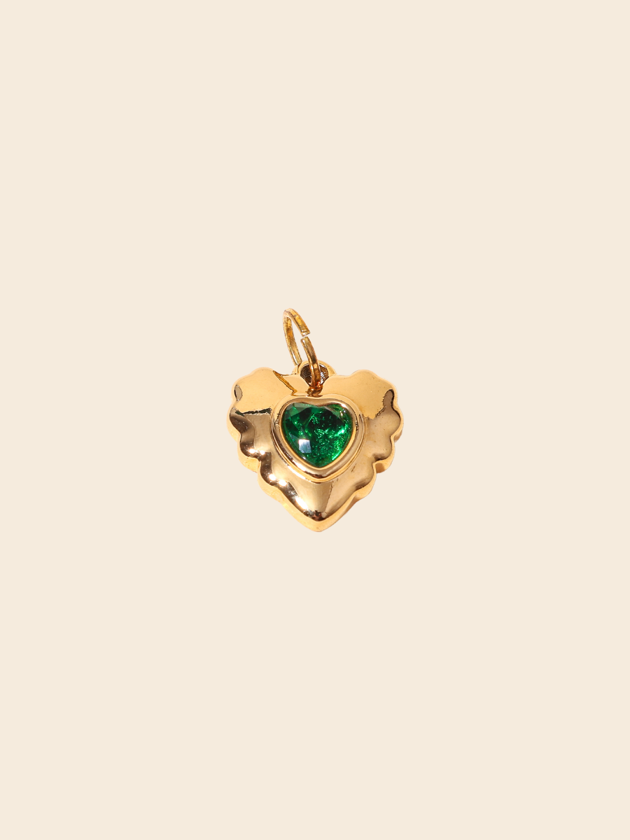 Emerald Heart Charm