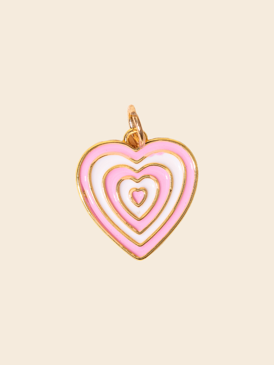 Retro Heart Charm