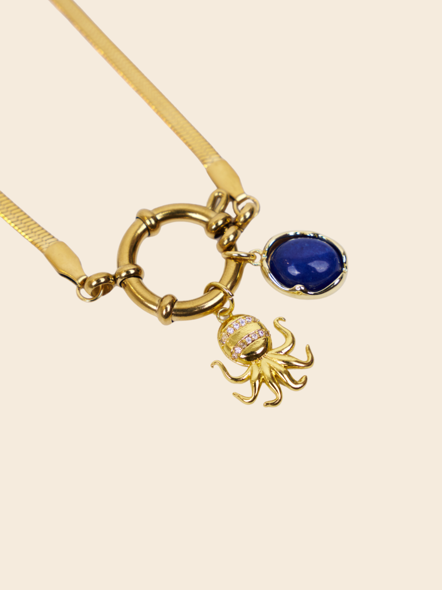 Golden Octo Spark Charm