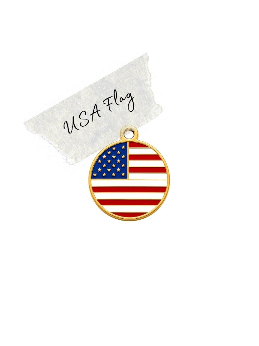 USA Flag Coin Charm