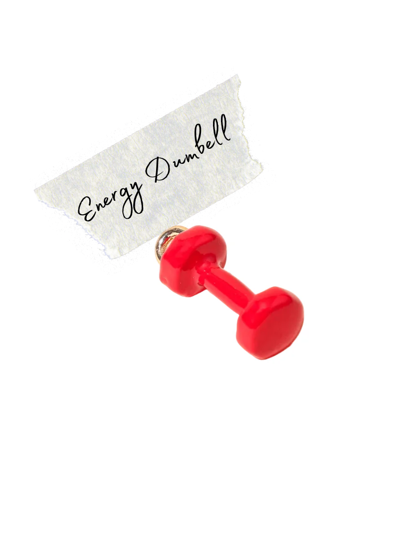 The Red Energy Dumbbell Charm