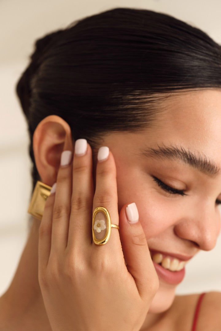 Orchid Emblem Ring