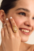 Orchid Emblem Ring