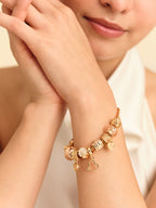 Golden Heart Charm Bracelet