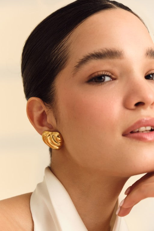 Heart Ripple Studs