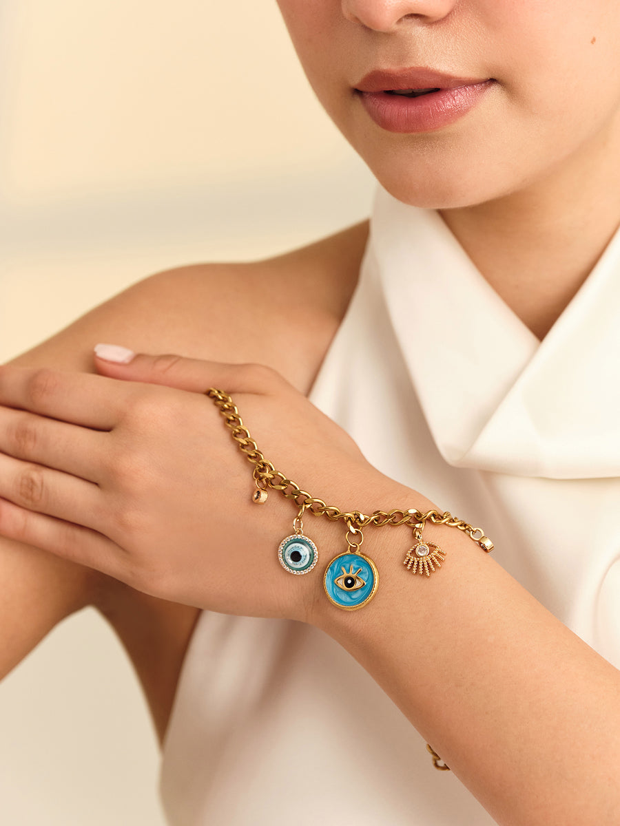 Evil Eye Protection Charm Bracelet