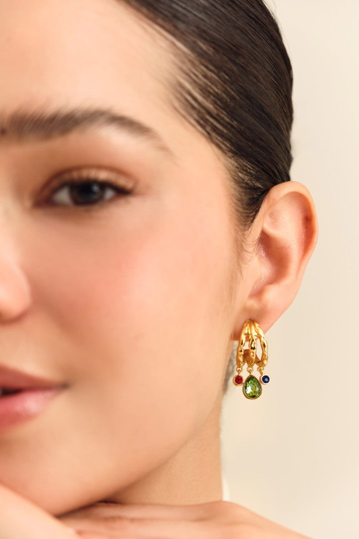 Celeste Gem Hoops