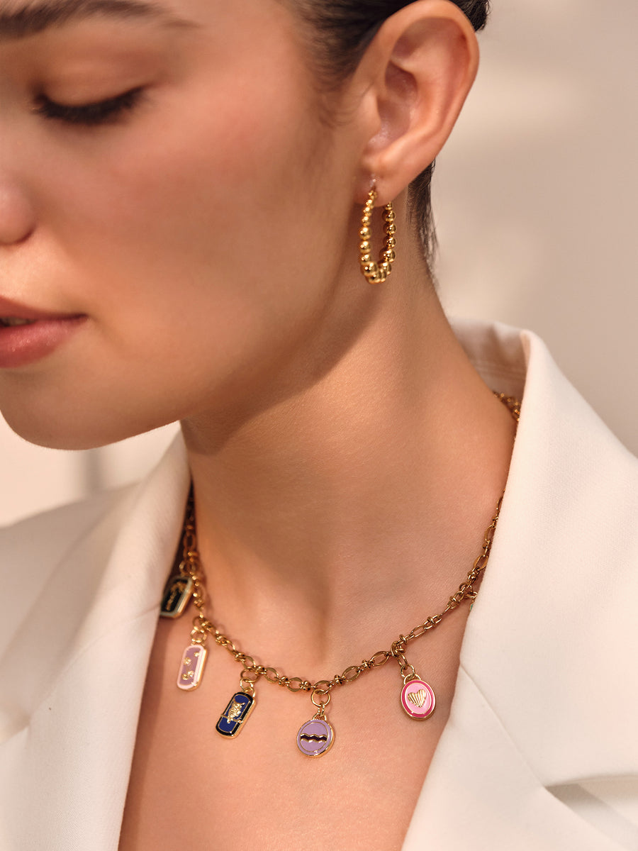 Enamel Charm Medley Necklace
