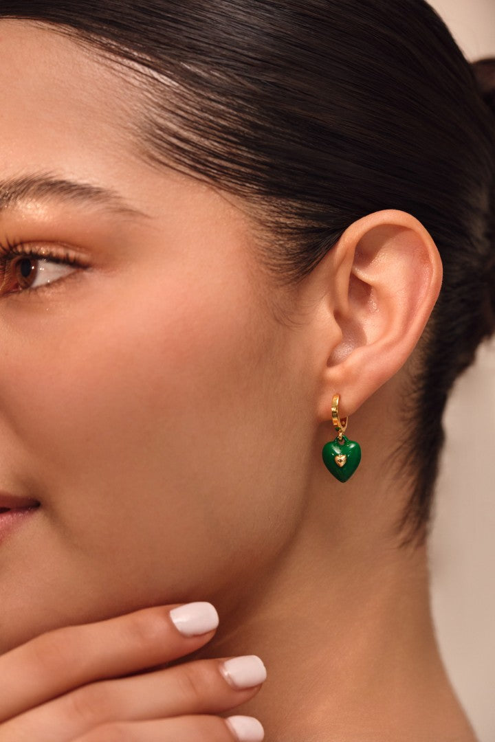 Verde Charm Hoops