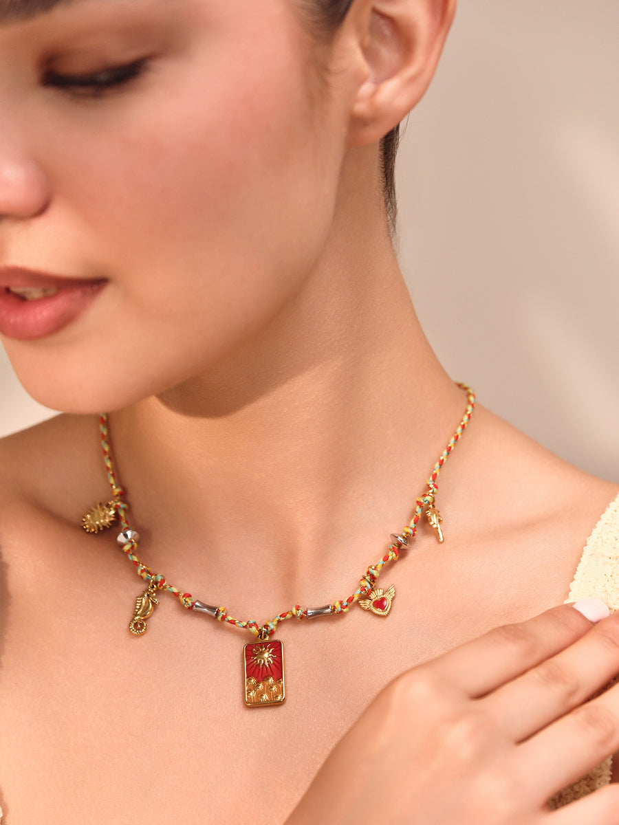 Sunset Palm Necklace