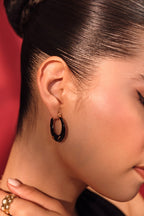 Crimson Bloom Hoops