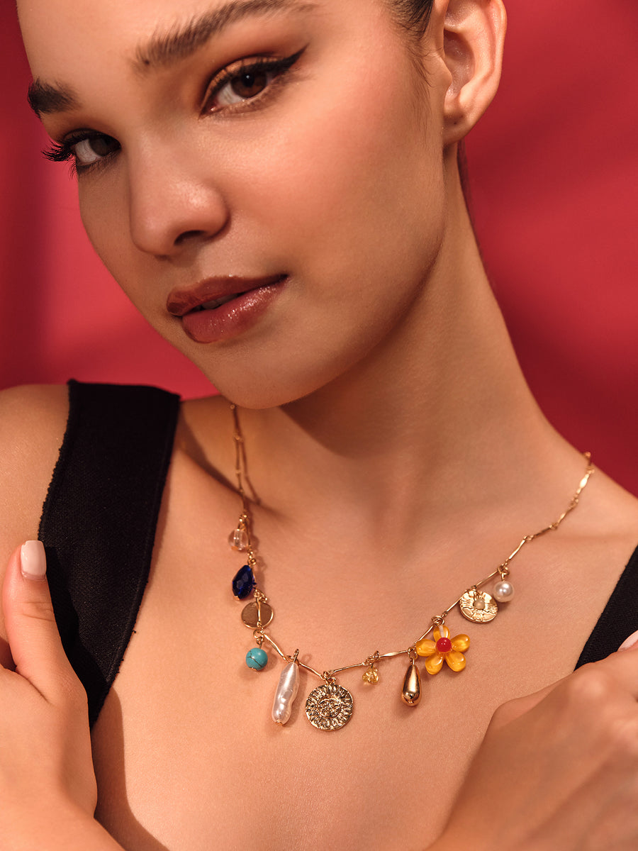 Glowing Flower Necklace