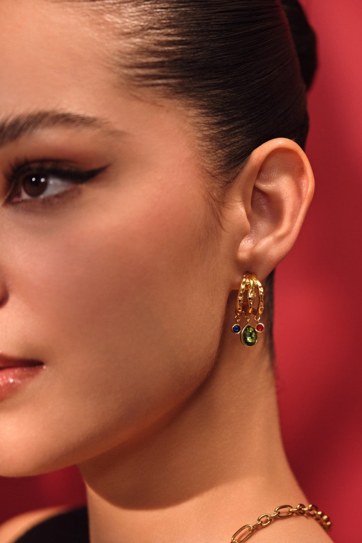 Celeste Gem Hoops