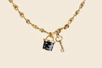 Glam Lock & Key Charm Necklace