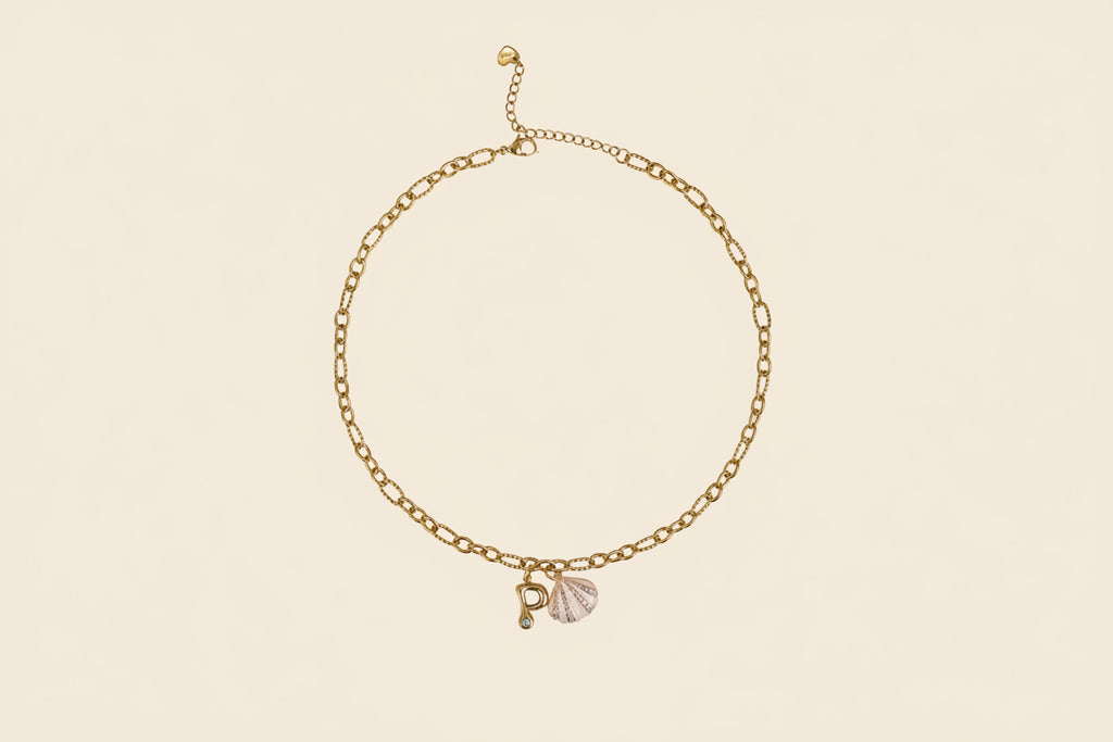 Ocean Initial Charm Necklace