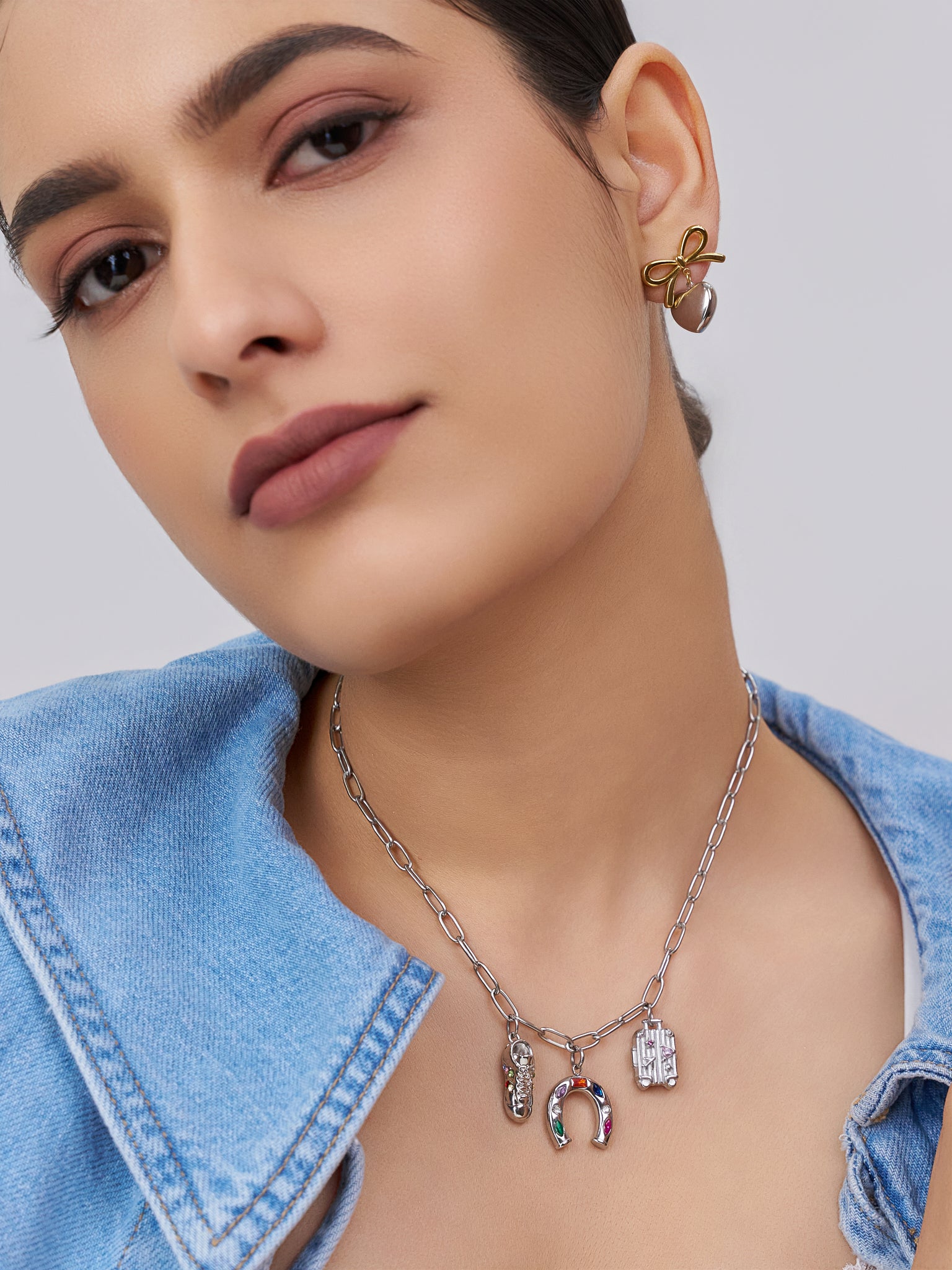 Silver lucky Horseshoe Charm