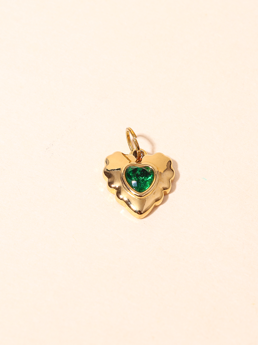 Emerald Heart Charm