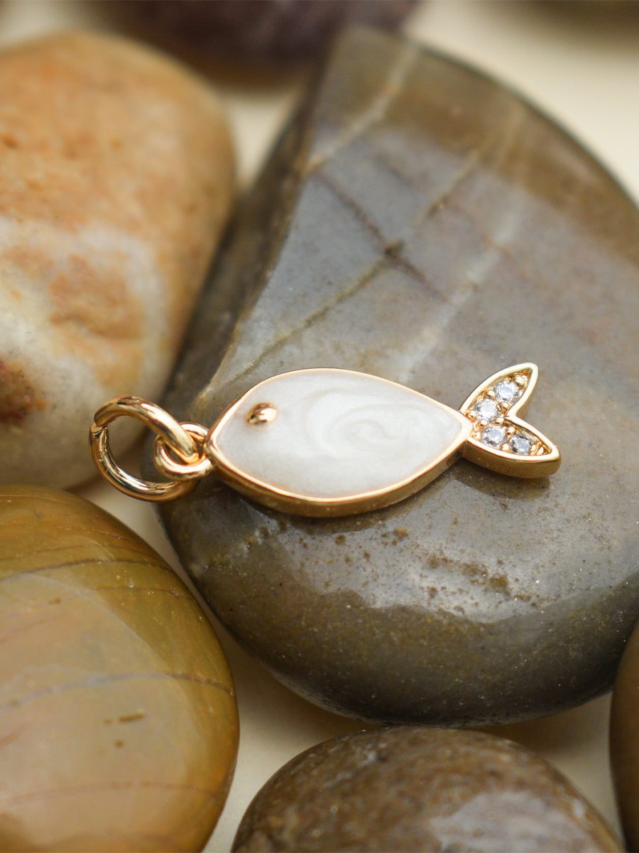 Pearl Fish Charm