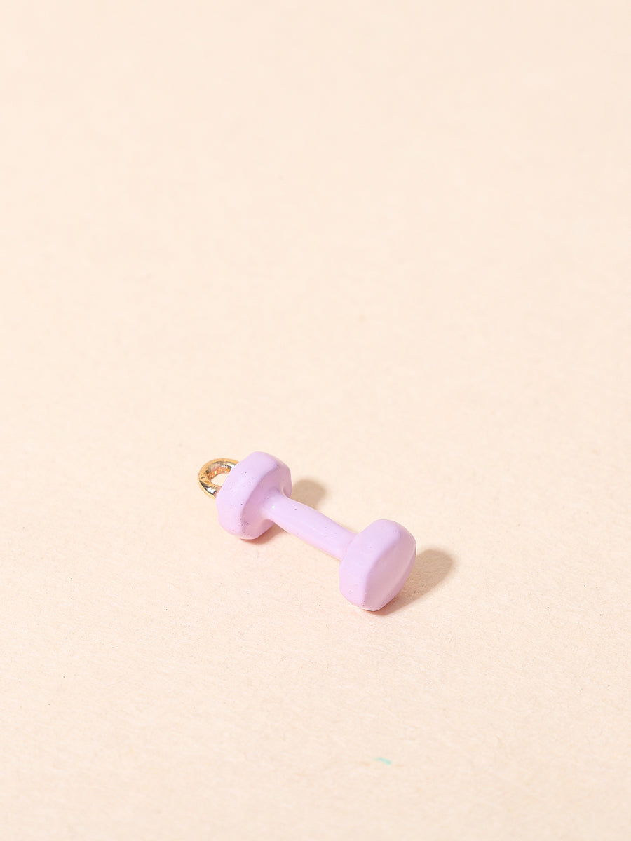Purple Strength Dumbbell Charm