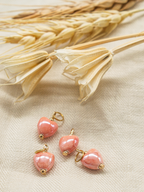 Peach Blush Heart Charm